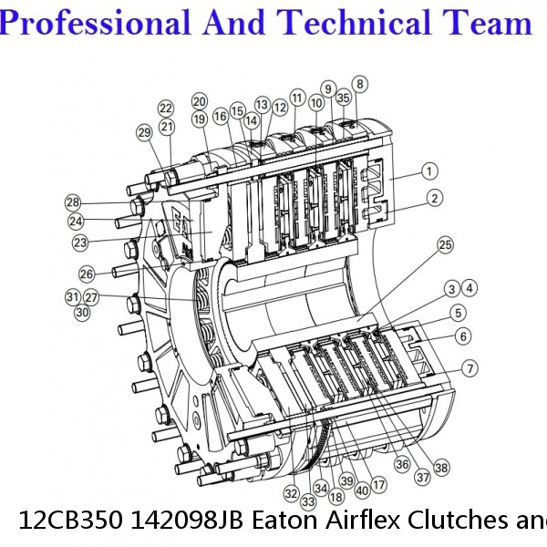 12CB350 142098JB Eaton Airflex Clutches and Brakes #2 small image