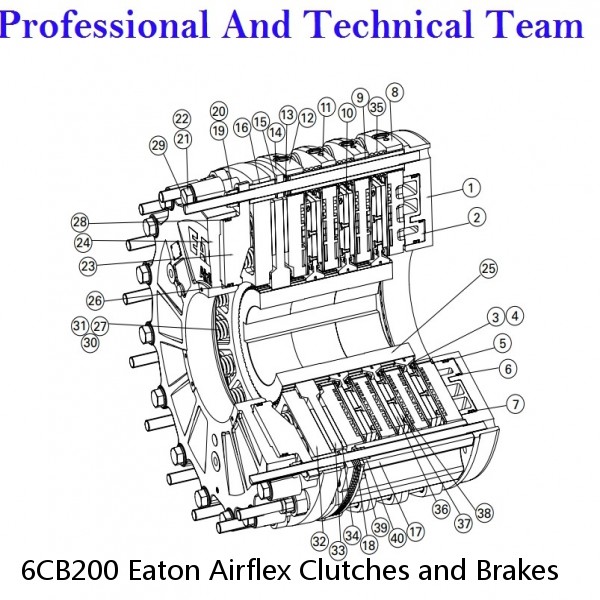 6CB200 Eaton Airflex Clutches and Brakes #2 small image